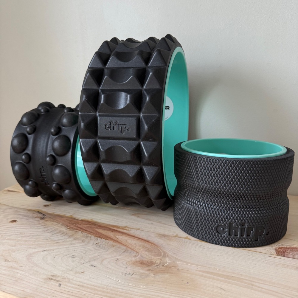Chirp Wheel XR Back Roller Set Foam Massage Mobility Stretch Recovery Bundle 3